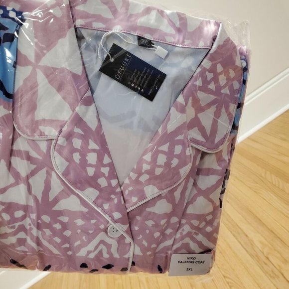 OFUURE Niko Pajamas Set Top & Matching Pants, 2XL NWTS MSRP $200 - Picture 4 of 4